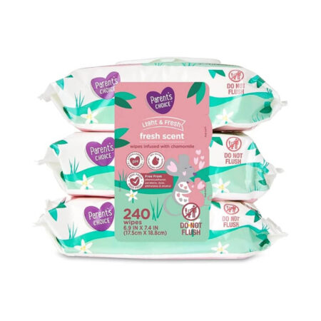 Lenços Umedecidos Parent's Choice Fresh Scent Baby, 900 Unidades (Selecione para Mais Opções)