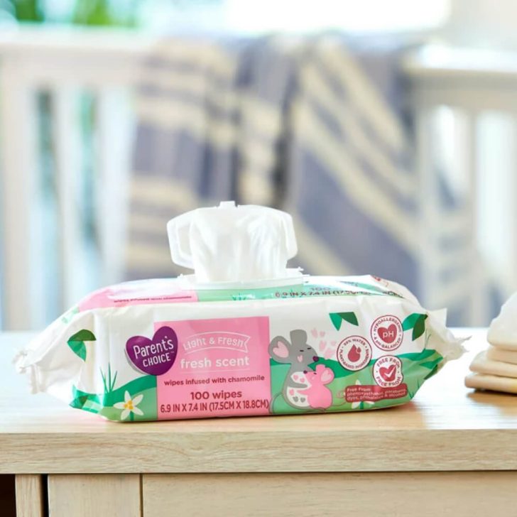 Lenços Umedecidos Parent's Choice Fresh Scent Baby, 900 Unidades (Selecione para Mais Opções)